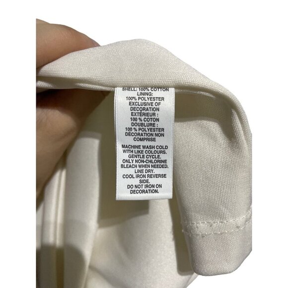 RED Saks Fifth Avenue Women's Sleeveless Boho Embroidered Flowy Top White XS - Picture 5 of 5